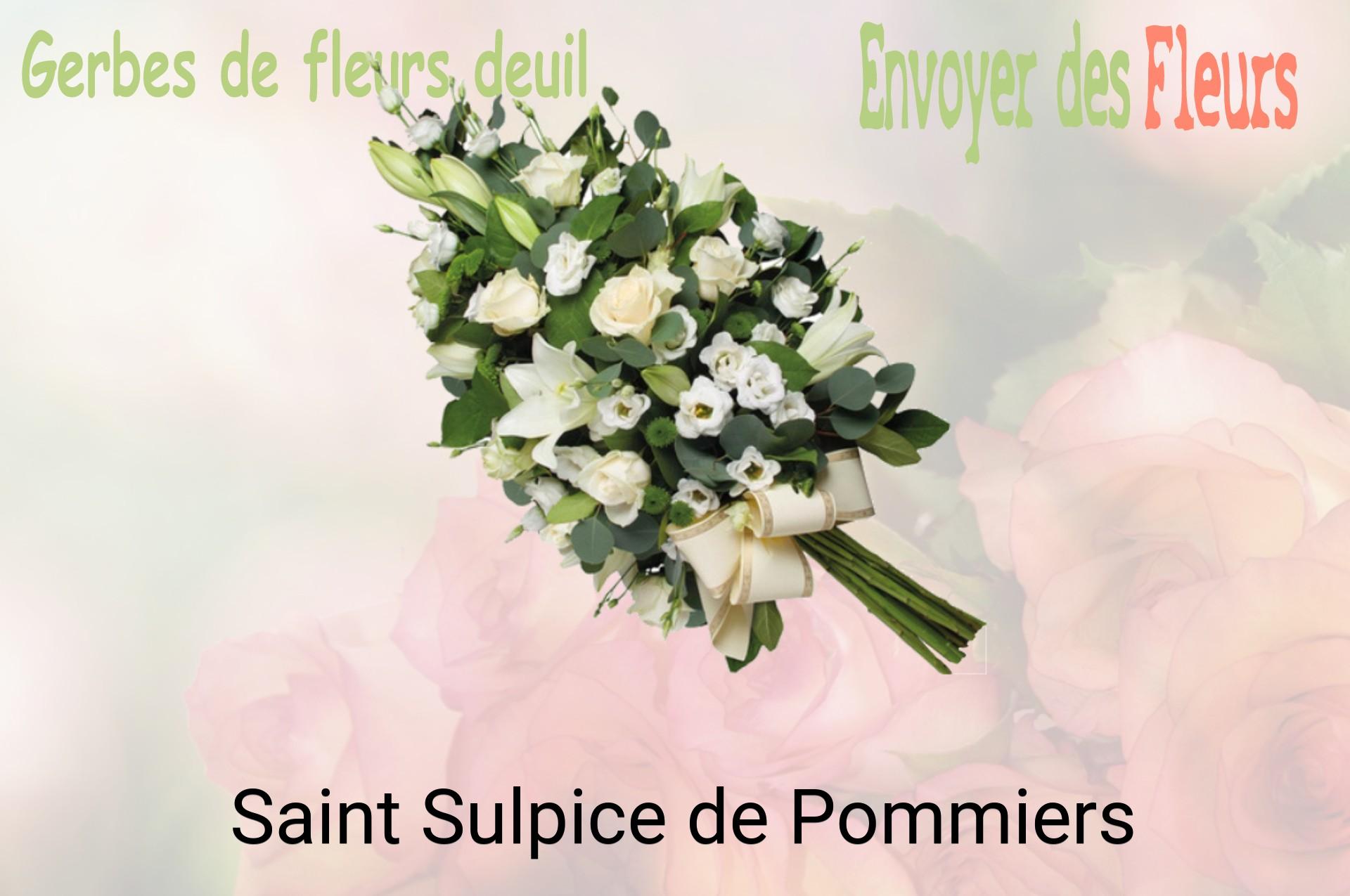 Gerbe de fleurs de deuil livrée à Saint-Sulpice-de-Pommiers